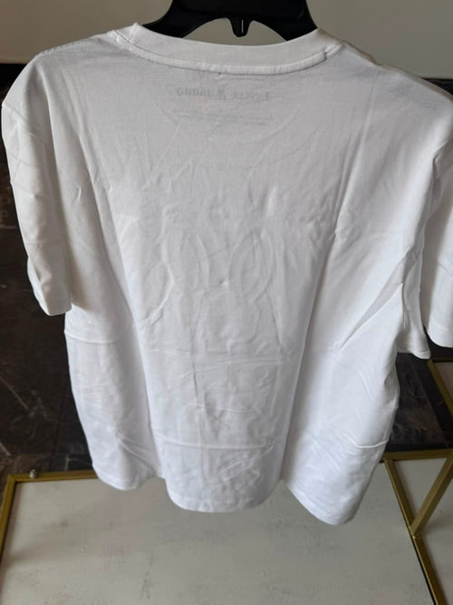 Camiseta Psycho Bunny Original Blanca con Logo Azul Bordado – 100% Auténtica | Bunnyshop305